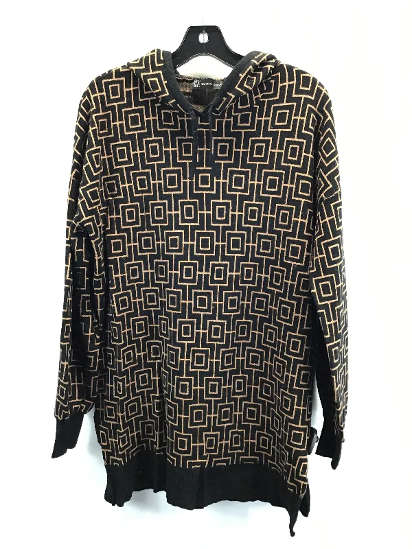 Sweatshirt Hoodie By New York And Co In Black Tan, Size: Xl