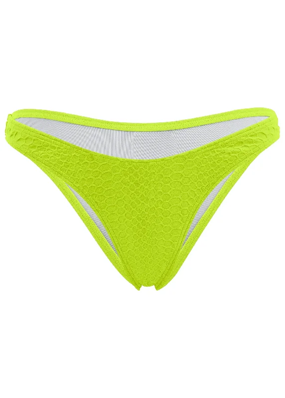 Textured high-leg cheeky - Lime