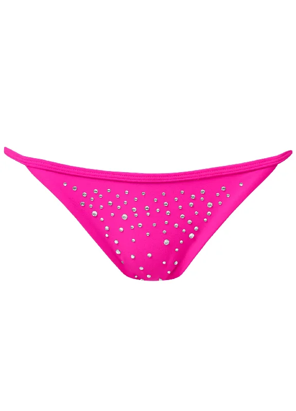 Jeweled bikini bottom - Electric Pink