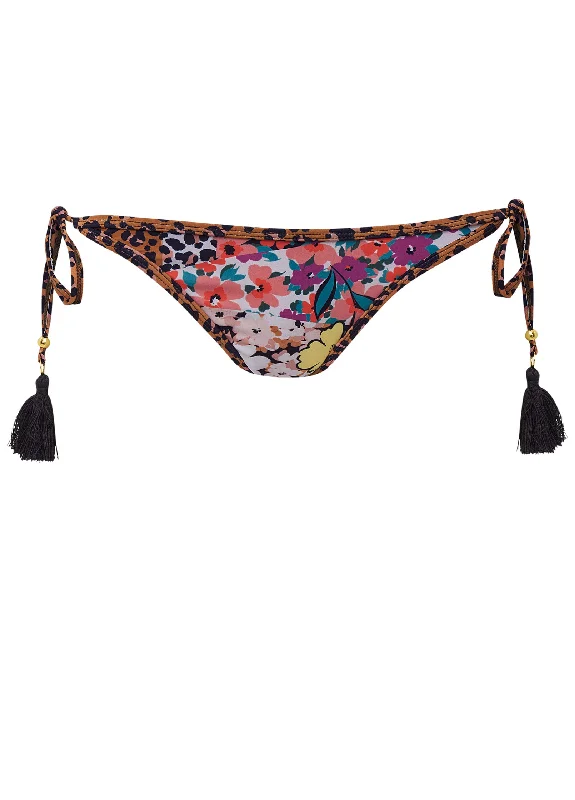 Tassel Tie Side Bottom - Fierce Florals