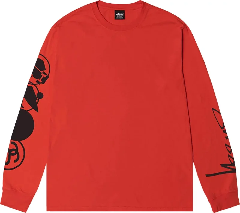 STUSSY Men Stacked Pigment Dyed Long-Sleeve Tee