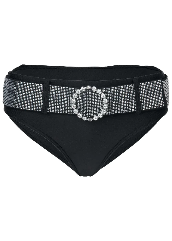 Diamante belted bottom - Black Beauty